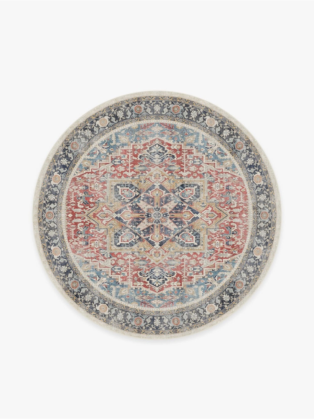 Ruggable Kamran Cayenne Red 6’ Flatwoven Washable Rug with Rug Pad